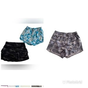 Athleta Camo Skirt, Tie-Dye Shorts, camo short bundle